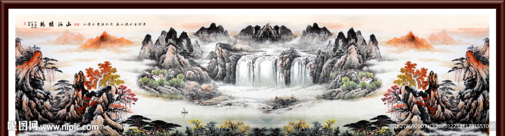 山水画水墨山水画意境山水画