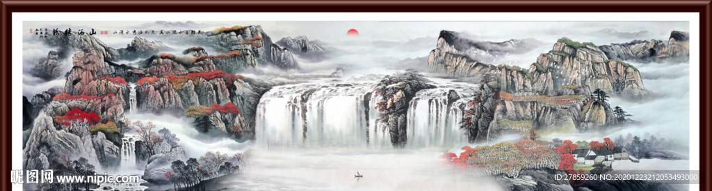 山水画水墨山水画意境山水画