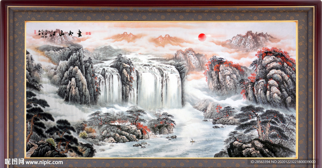 山水画水墨山水画意境山水画