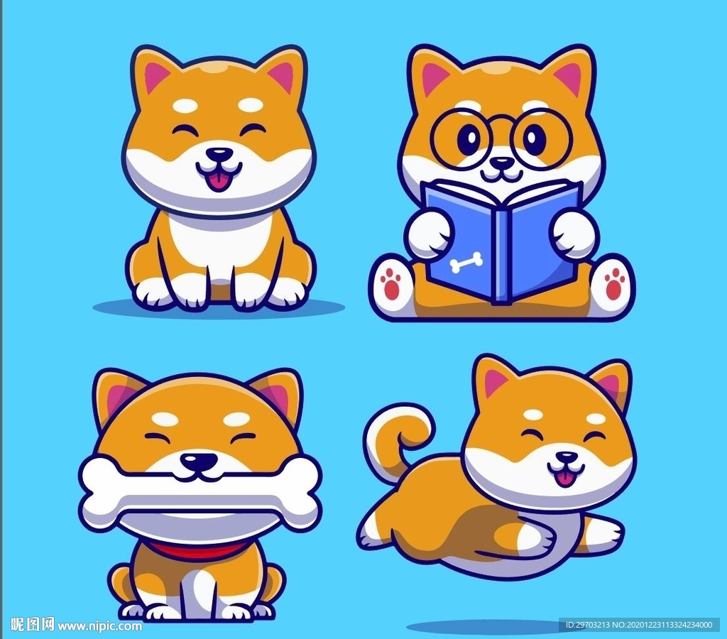 卡通柴犬