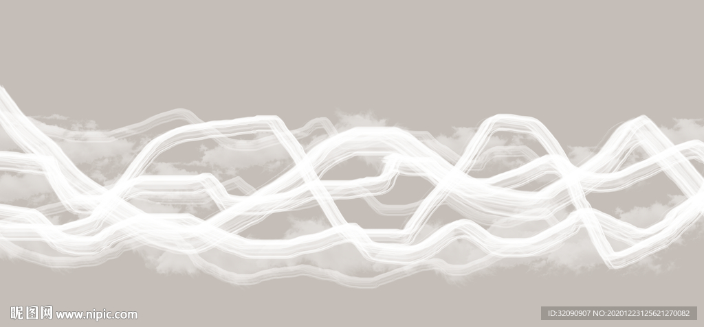 手绘抽象烟雾背景墙