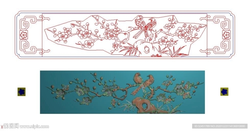 梅花精雕图