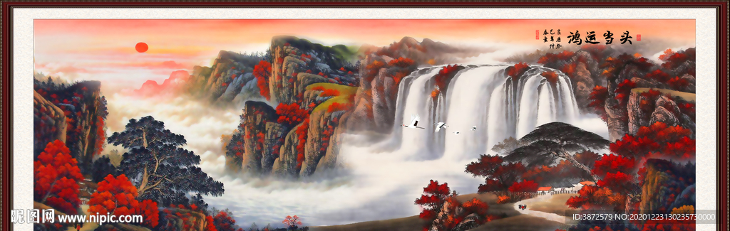 山水画水墨山水画 意境山水画