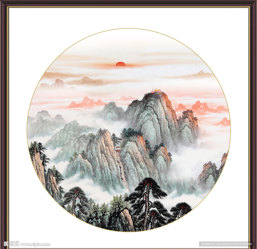 山水画水墨山水画意境山水画