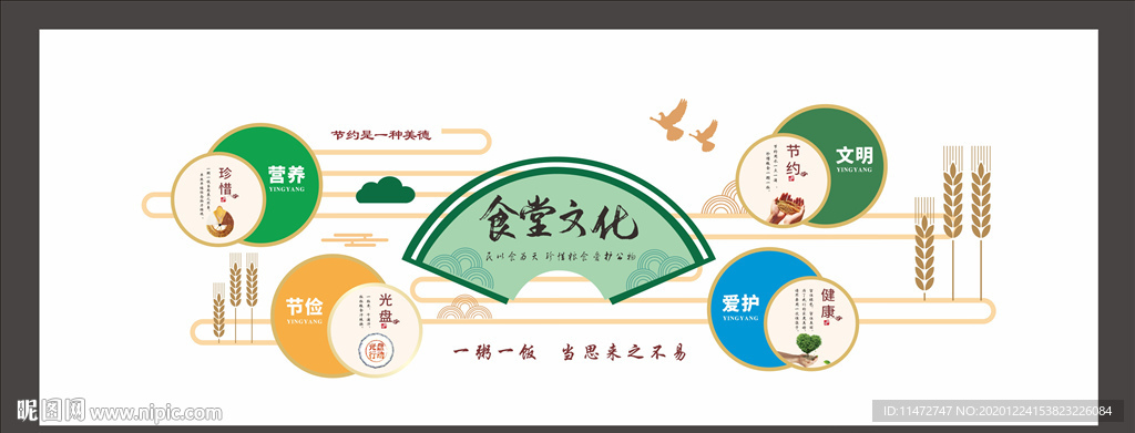 光盘行动   餐厅文化墙