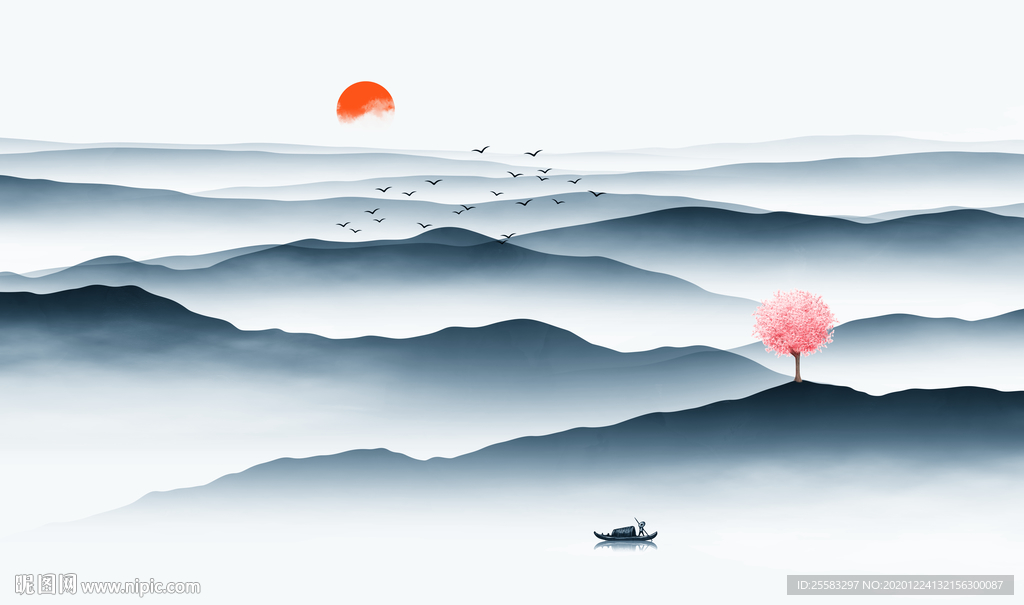 中国风山水