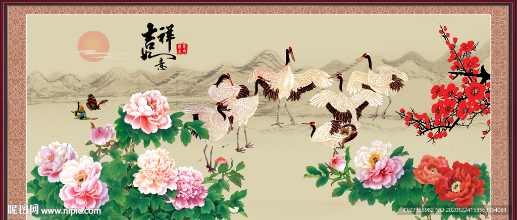 仙鹤图