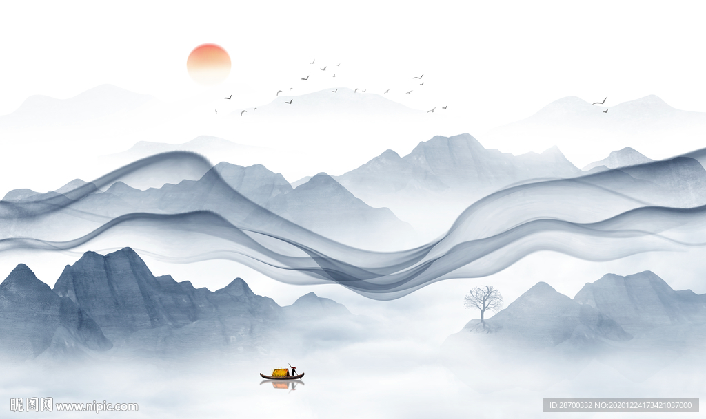 水墨山水画