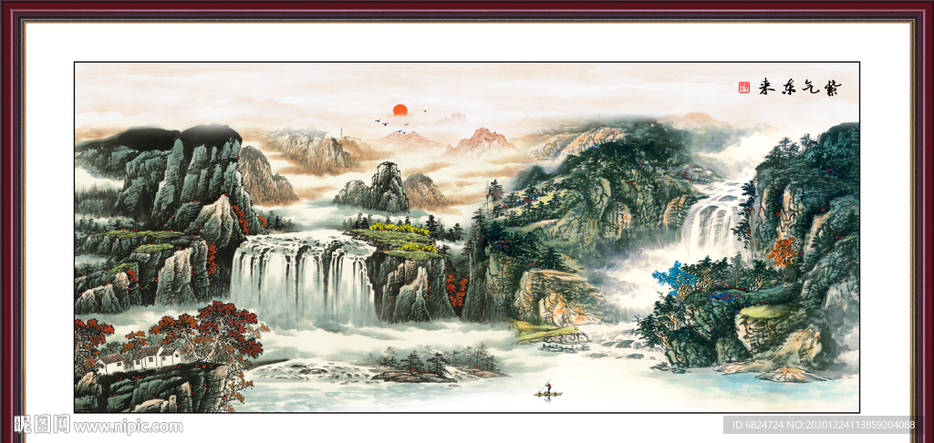 国画山水 山水国画 国画风景