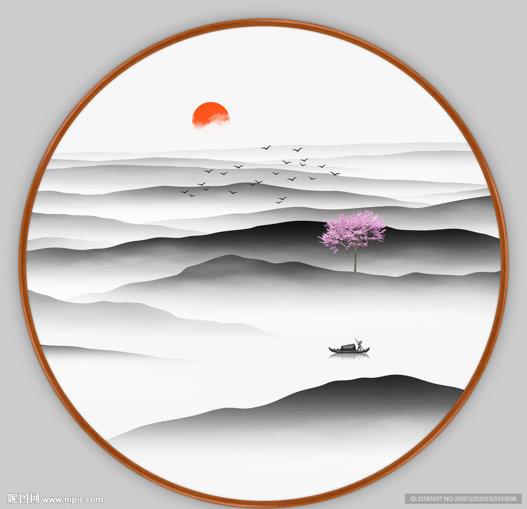水墨山水画