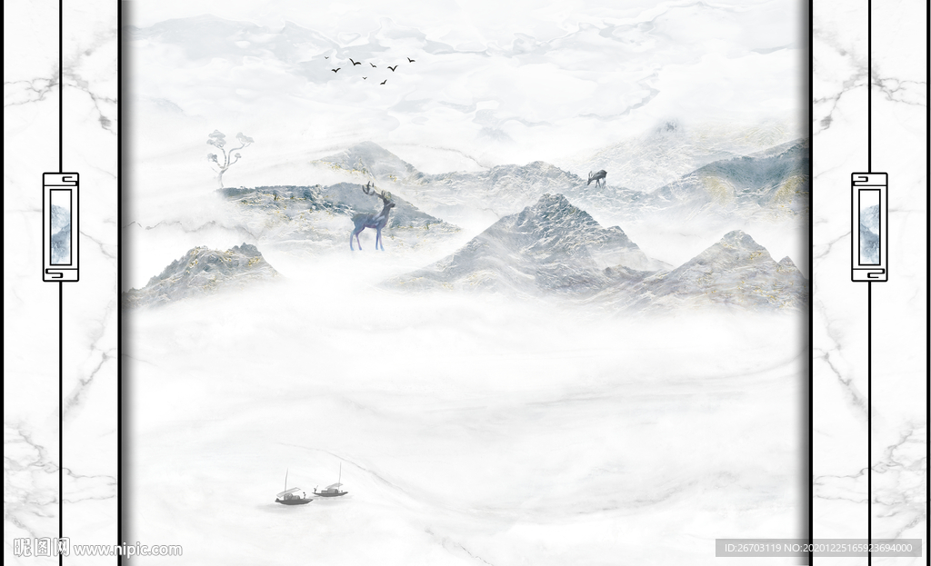 新款现代简约护墙板背景墙