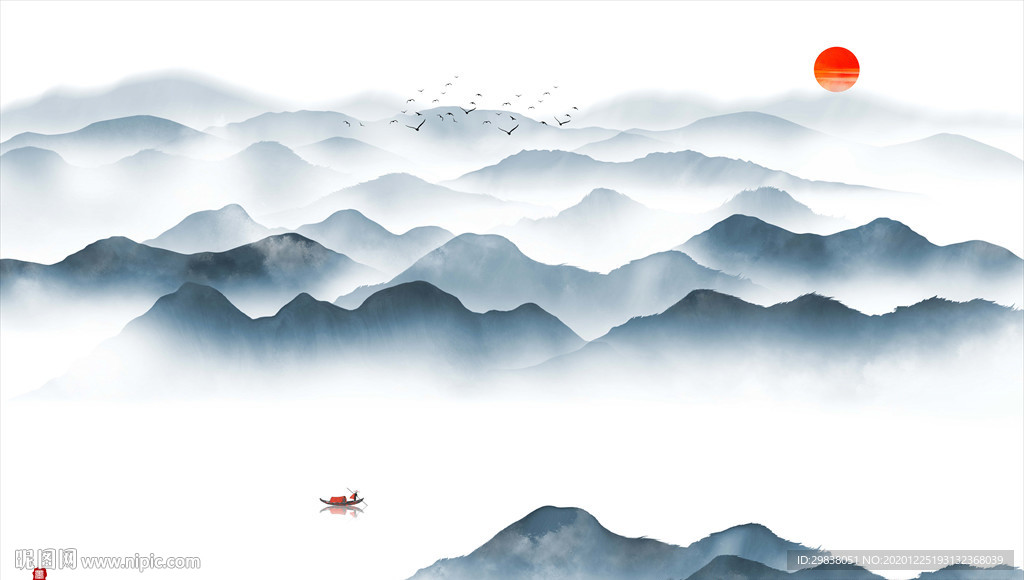 水墨山水画