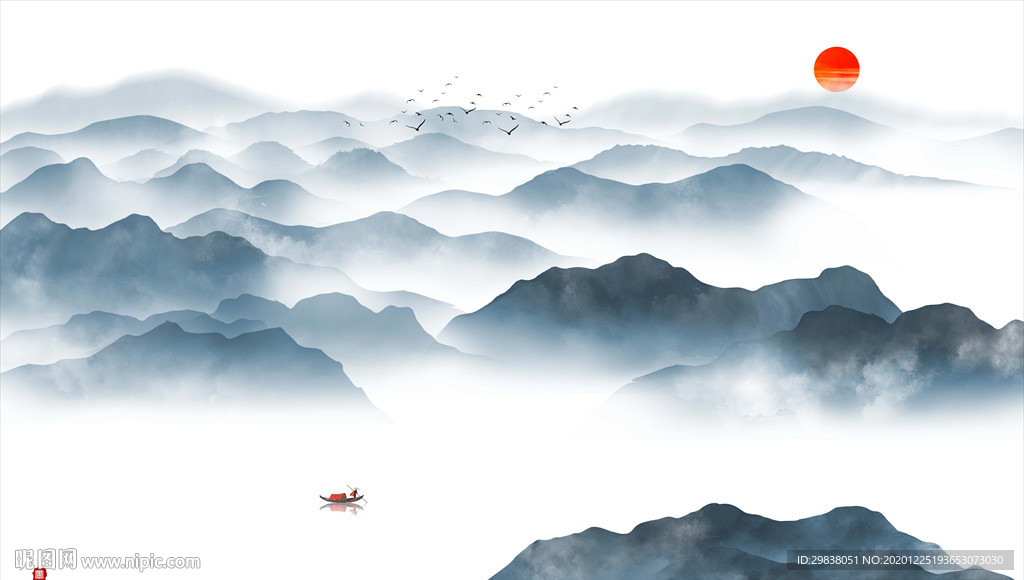 新中式山水画