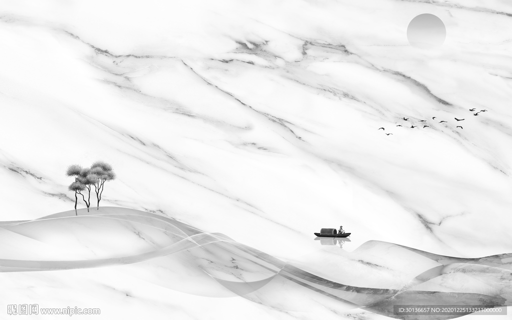 爵士白灰色新装饰画 TIF分层