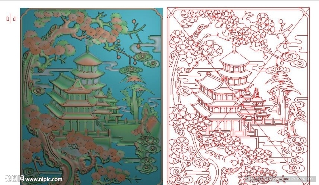 山水精雕图