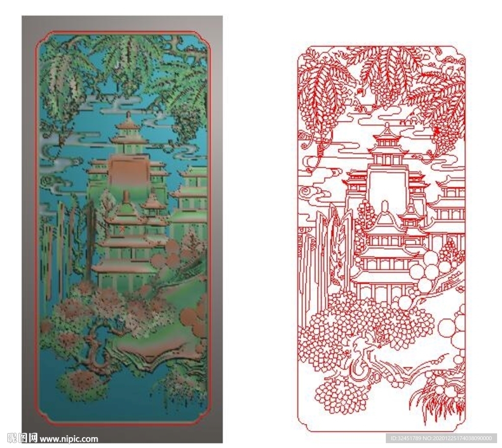 山水精雕图