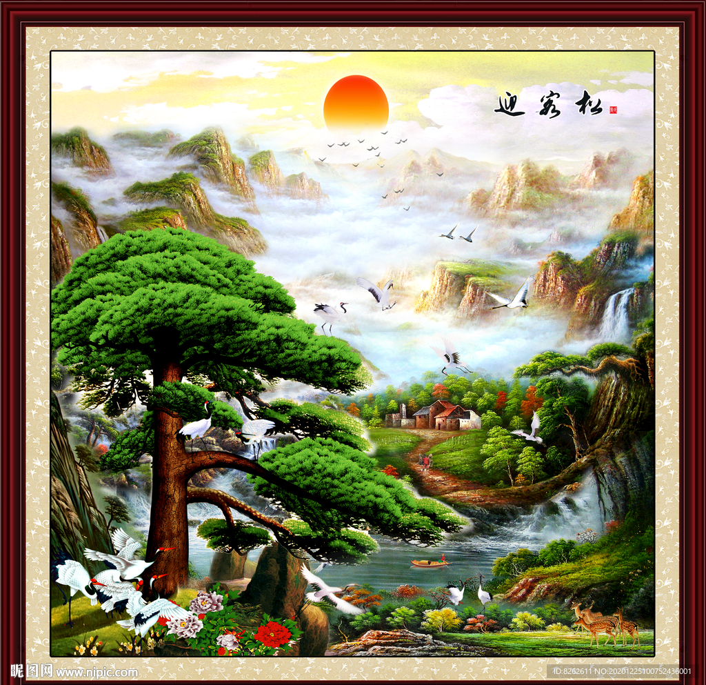 聚宝盆油画