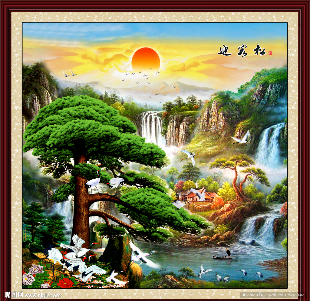 聚宝盆油画