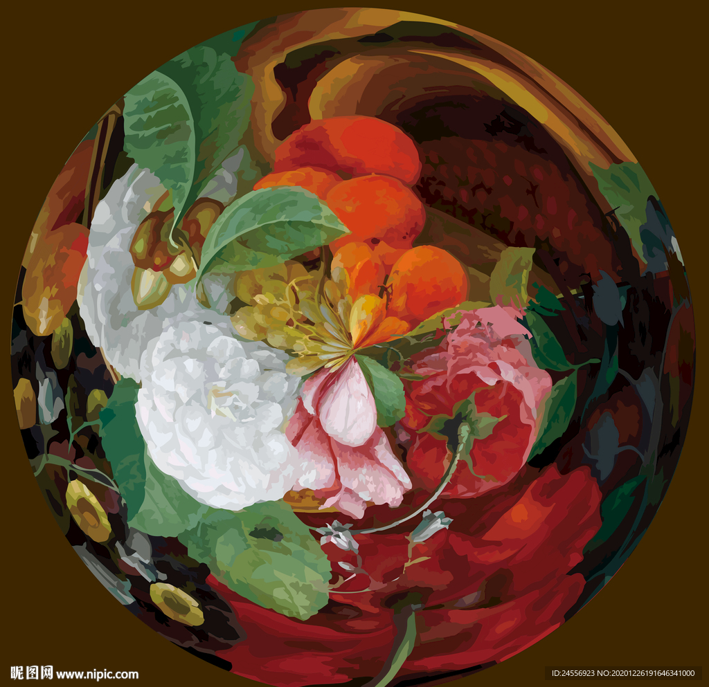 油画玫瑰葡萄油画