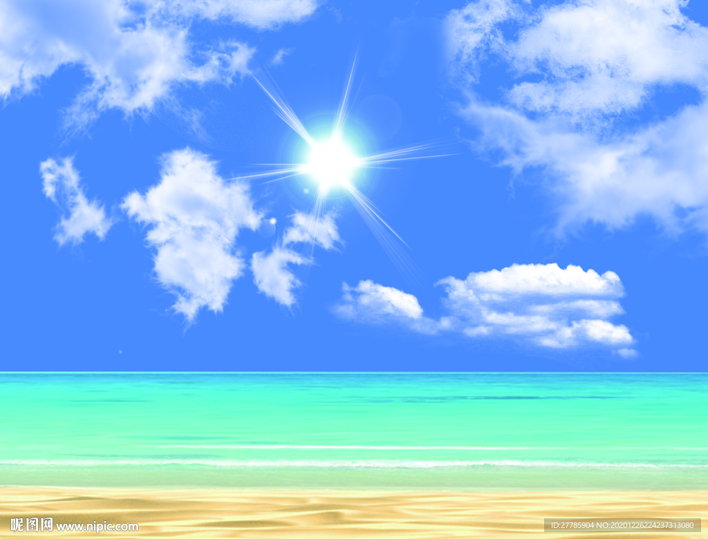 沙滩蓝天