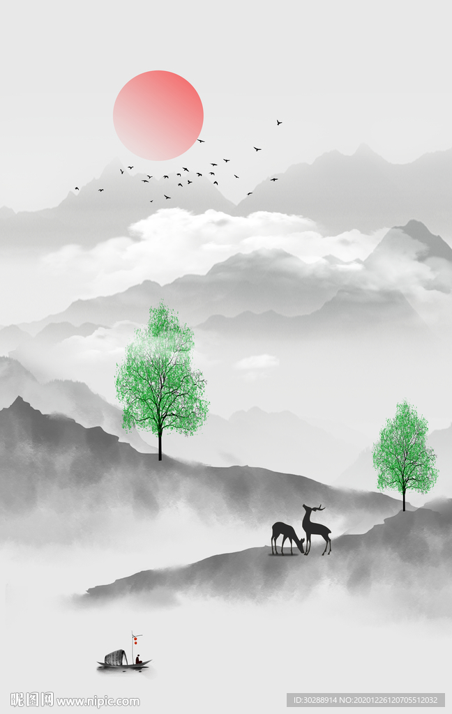 山水装饰画