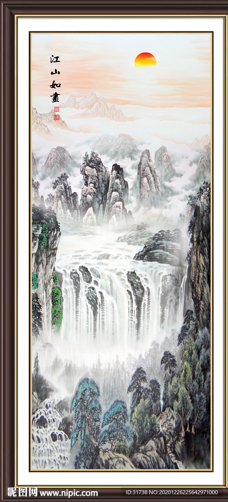 山水画水墨山水画意境山水画