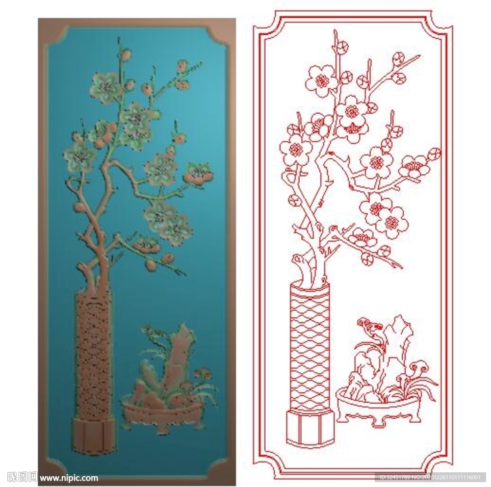梅花精雕图