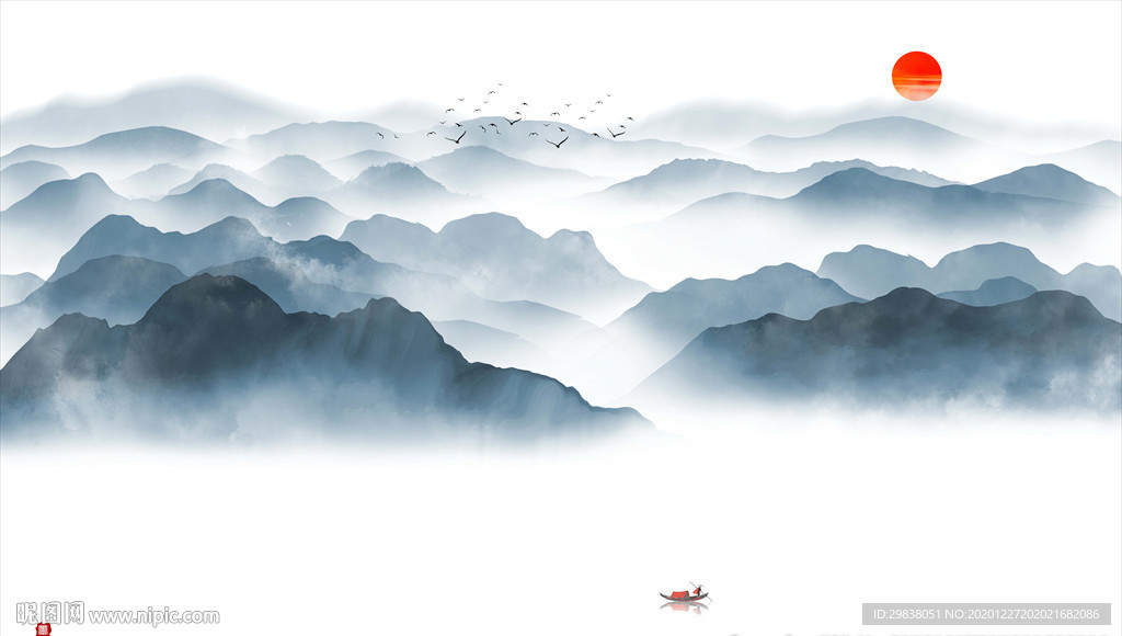 写意山水画 水墨山水