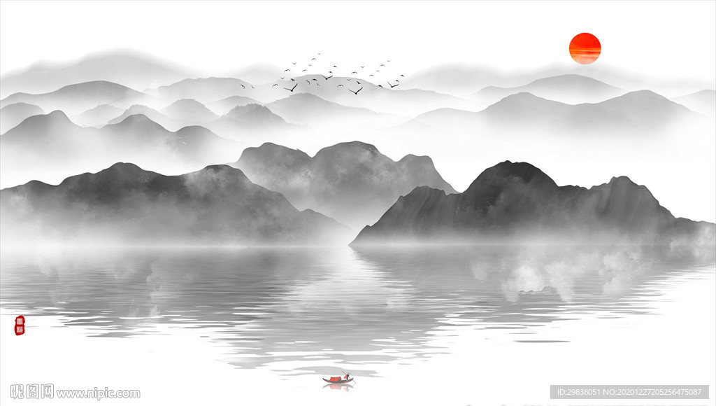 新中式山水画