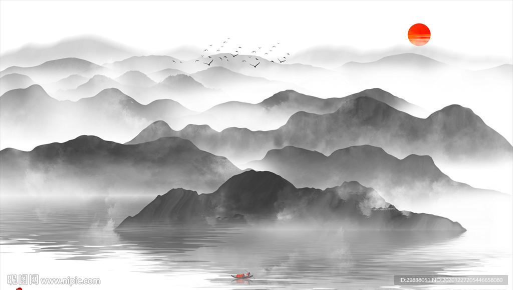 新中式山水画