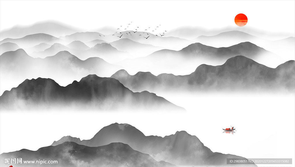 写意山水画 水墨山水