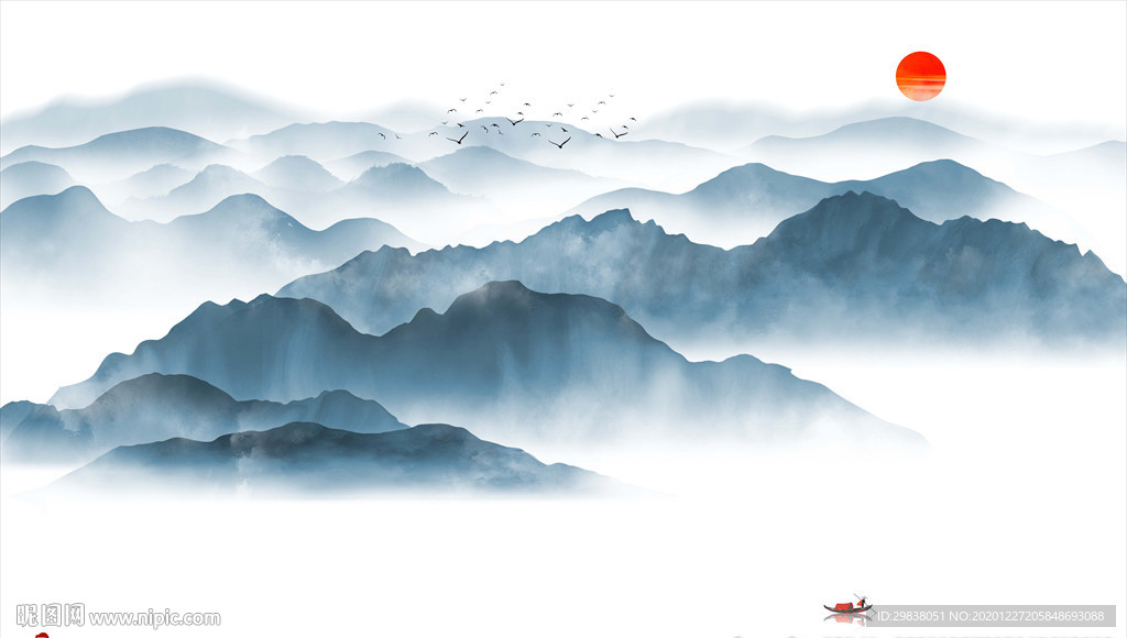 新中式山水画