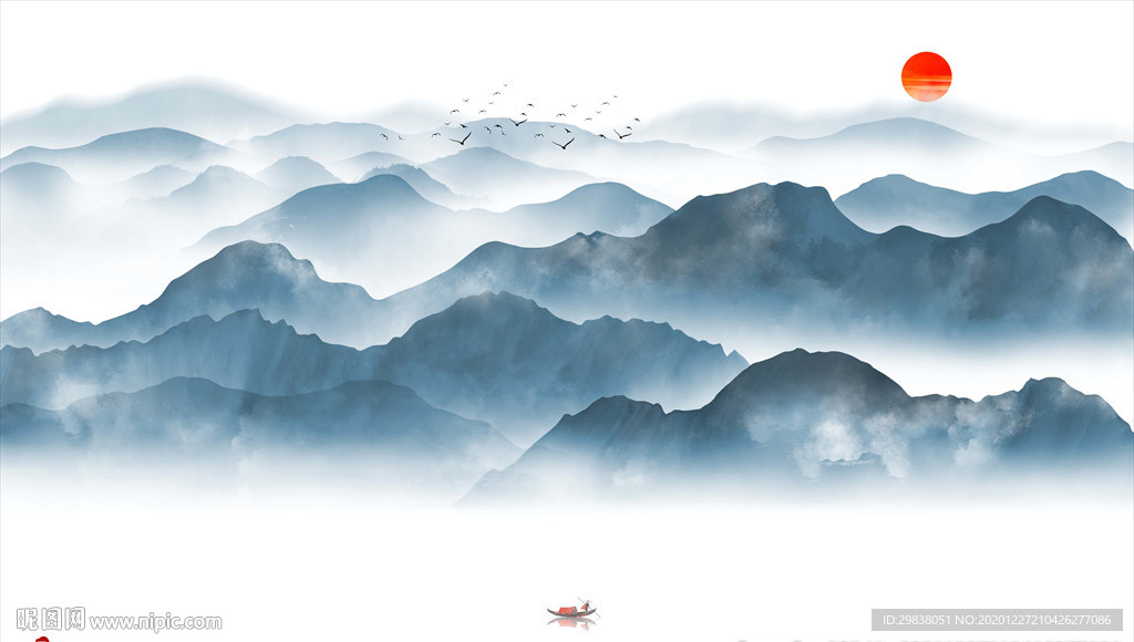 写意山水画 水墨山水