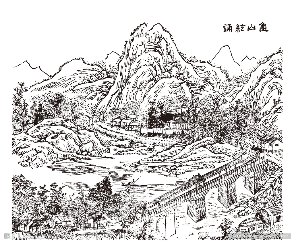 中国画 将乐八景