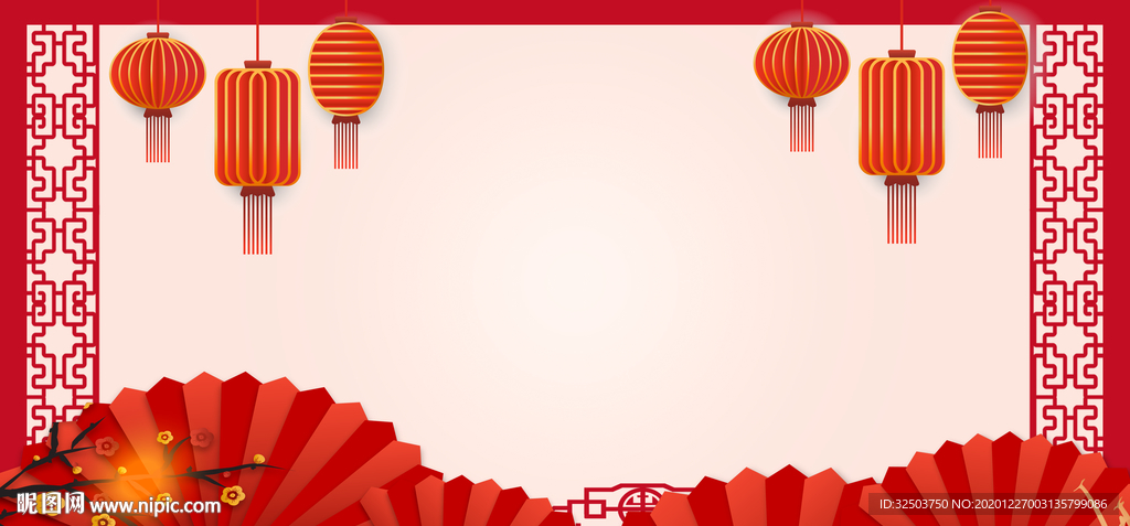 喜庆新年春节元宵红色背景