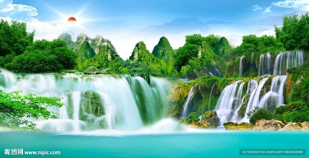 装饰山水画