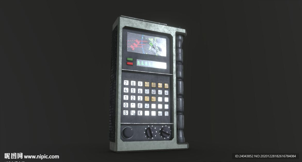 C4D模型科技密码锁贴图纹理