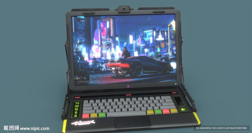 C4D模型科技电脑贴图纹理