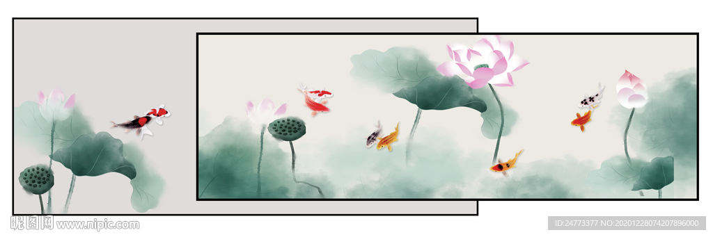 连年有余画中画