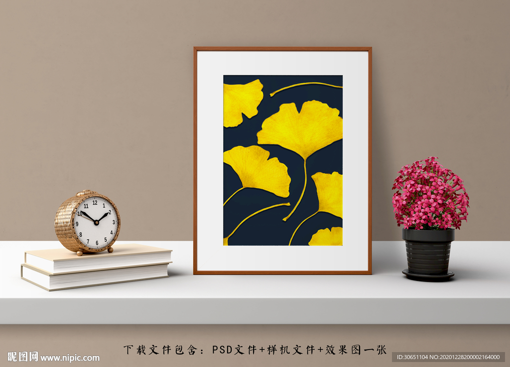 银杏叶装饰画