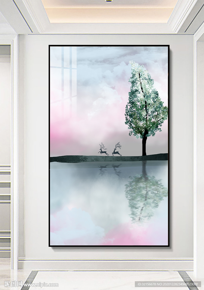 北欧手绘风景装饰画