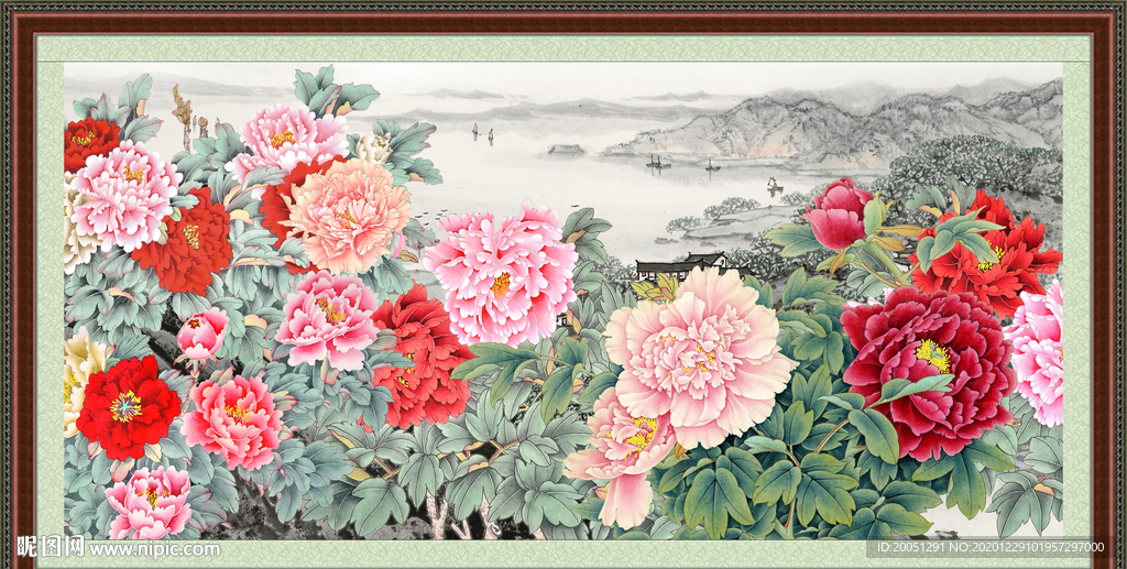 国画牡丹