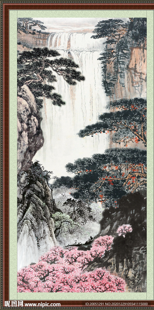 竖版山水画