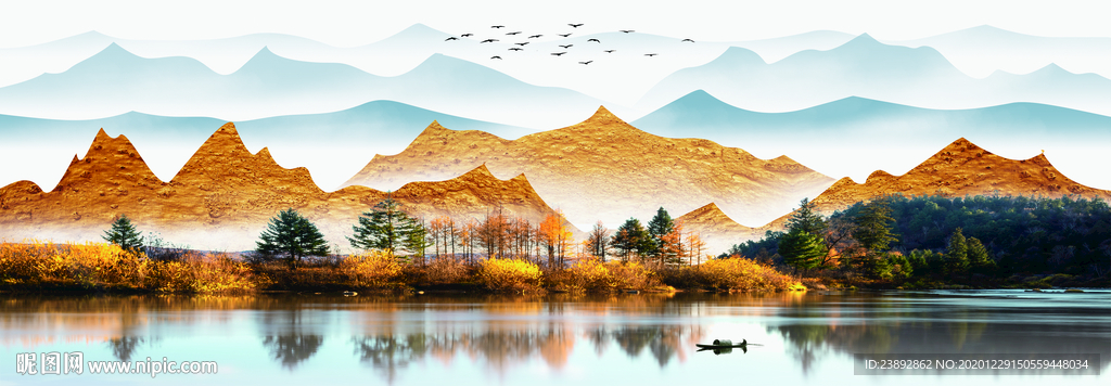 装饰画 山水画 晶瓷画