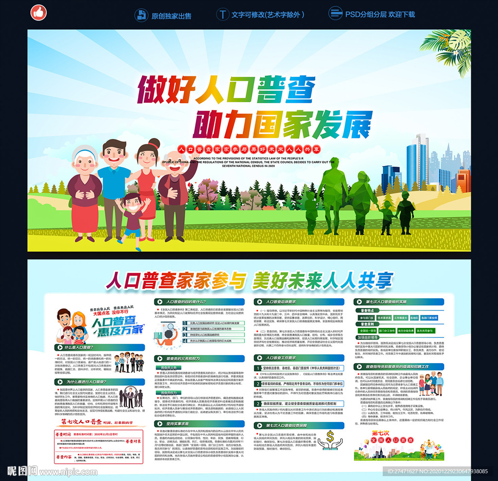 人口普查展板