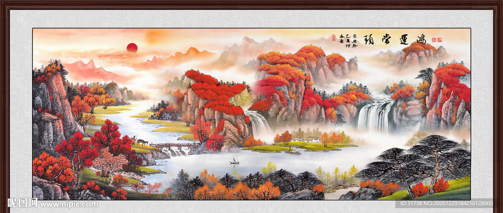 鸿运当头国画鸿运当头