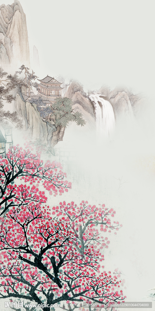 简约高档新玄关画 文件分层画