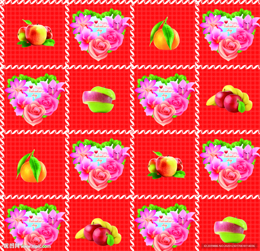 水果玫瑰桌布