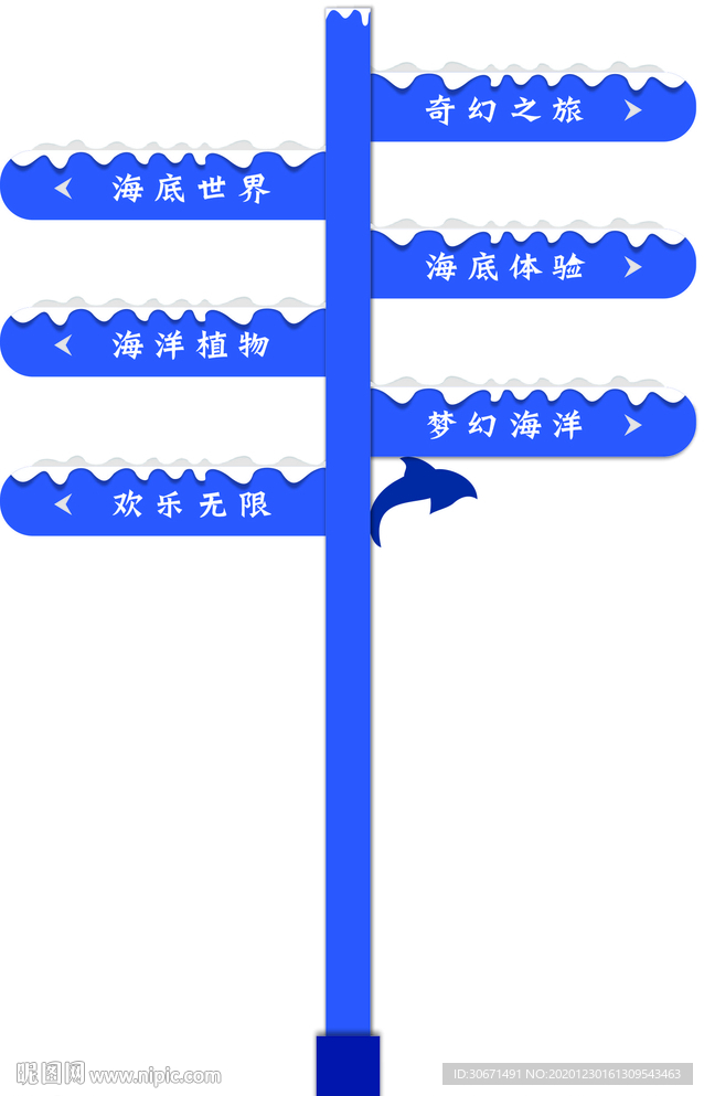 海洋馆指引牌
