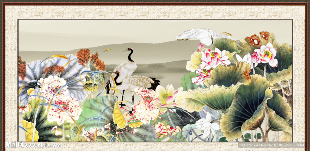 国画荷花